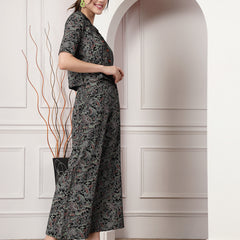 Kalamkari Printed Rayon Co-Ord Set