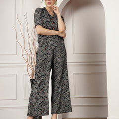 Green Kantha Cotton Co-Ord Set
