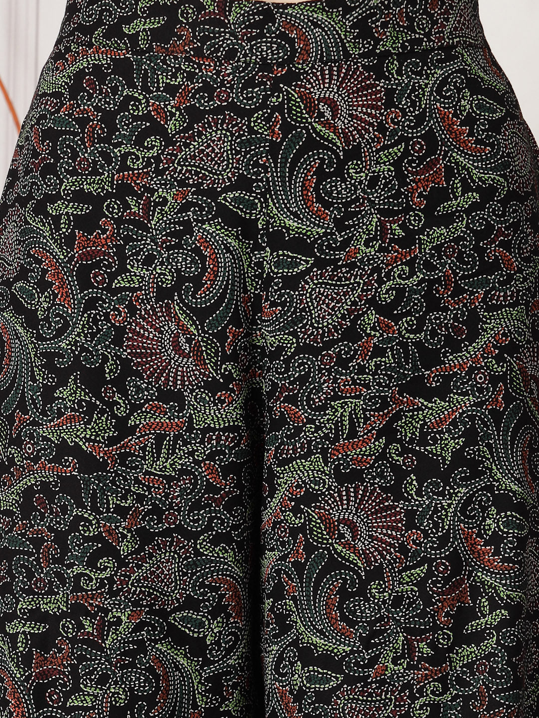 Stylum Women's Kalamkari Printed Rayon Co-Ord Set (CSJULIABLACK)