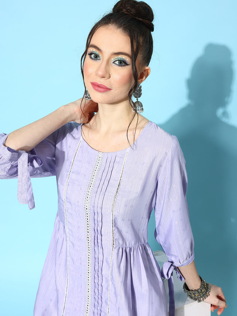 Stylum Women's Self Design Rayon Blend Co-Ord Set (CSKALKIPURPLE)