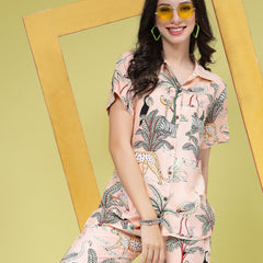 Tropical Printed Rayon Co-Ords Set