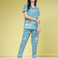 Tropical Printed Rayon Co-Ords Set