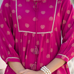 Stylum Women's Ethnic Motifs Printed Rayon Co-Ord Set (CSMGNTADAWN)