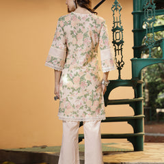 Stylum Women's Pestal Peach Floral Printed Cotton Co-ord Set (CSMARCOCPEACH)