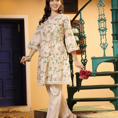 Stylum Women's Pestal Peach Floral Printed Cotton Co-ord Set (CSMARCOCPEACH)