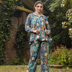 Stylum Women's Multicolor Floral Printed Cotton Co-ord Set (CSMULTIBEACH)