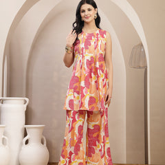 Stylum Women's Multi Abstract Printed Cotton Co-Ord Set (CSMULTITASK)