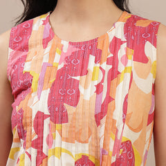 Stylum Women's Multi Abstract Printed Cotton Co-Ord Set (CSMULTITASK)