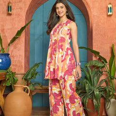 Stylum Women's Multi Abstract Printed Cotton Co-Ord Set (CSMULTITASK)