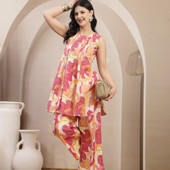 Stylum Women's Multi Abstract Printed Cotton Co-Ord Set (CSMULTITASK)