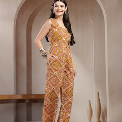 Stylum Women's Mustard Ethnic Printed Cotton Co-Ord Set (CSMUSTARDMURTI)