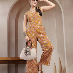 Stylum Women's Mustard Ethnic Printed Cotton Co-Ord Set (CSMUSTARDMURTI)