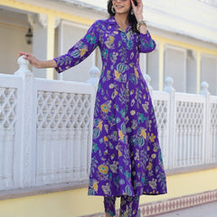 Stylum Women's Floral Printed Rayon Co-Ord Set (CSNAINAVOIL)