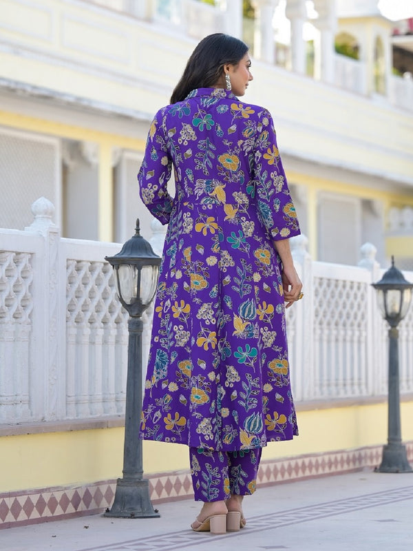 Stylum Women's Floral Printed Rayon Co-Ord Set (CSNAINAVOIL)