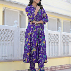 Stylum Women's Floral Printed Rayon Co-Ord Set (CSNAINAVOIL)