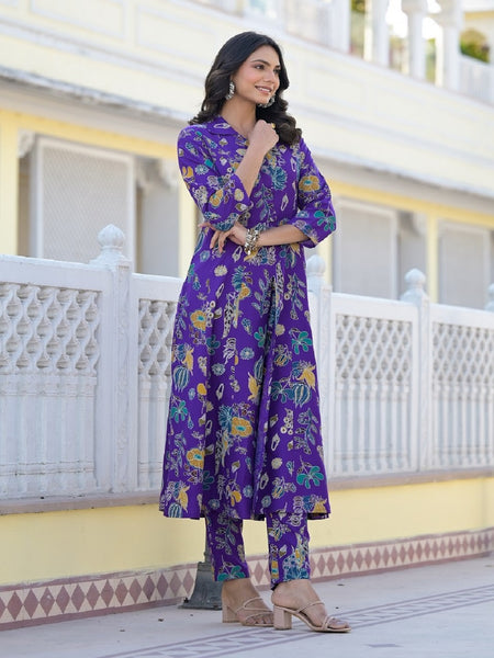 Stylum Women's Floral Printed Rayon Co-Ord Set (CSNAINAVOIL)