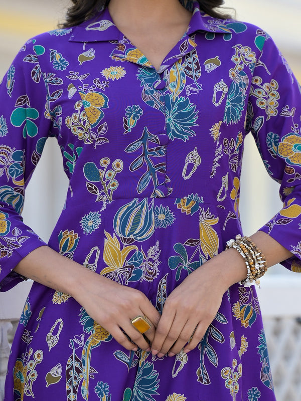 Stylum Women's Floral Printed Rayon Co-Ord Set (CSNAINAVOIL)