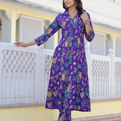 Stylum Women's Floral Printed Rayon Co-Ord Set (CSNAINAVOIL)