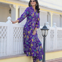 Stylum Women's Floral Printed Rayon Co-Ord Set (CSNAINAVOIL)