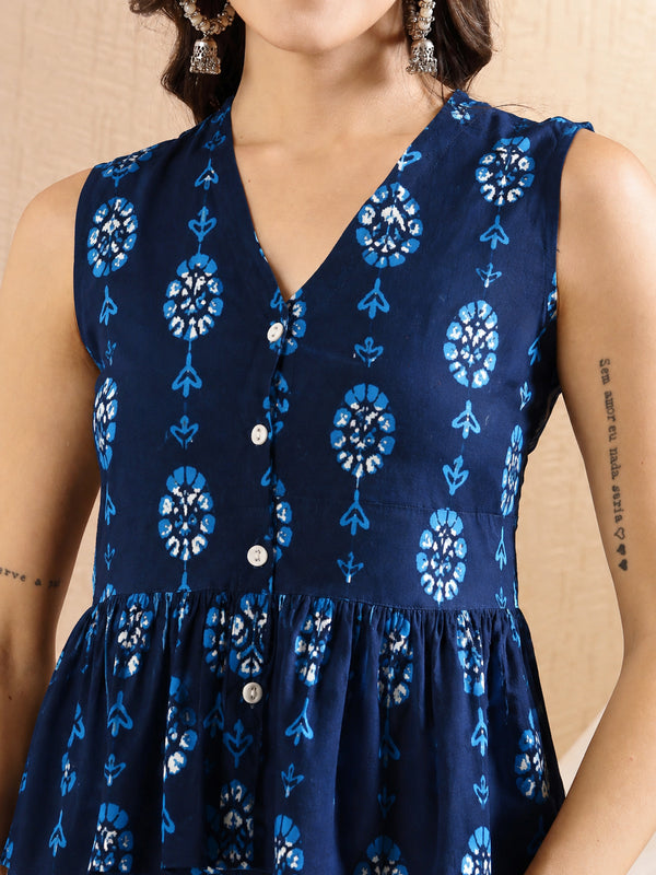 Stylum Women's Navy Ethnic Motif Printed Rayon Co-Ord Set (CSNAVYACTIVA)