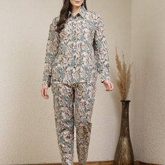Stylum Women's Floral Printed Rayon Co-Ord Set (CSNESTLESAND)