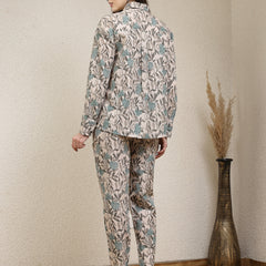 Stylum Women's Floral Printed Rayon Co-Ord Set (CSNESTLESAND)
