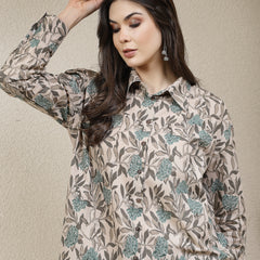 Stylum Women's Floral Printed Rayon Co-Ord Set (CSNESTLESAND)