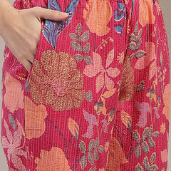 Stylum Women's Pink Floral Printed Cotton Co-Ord Set (CSPINKBEACH)