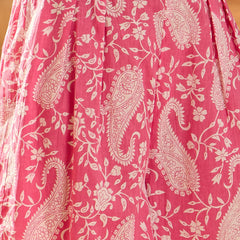 Stylum Women's Pink Paisley Printed Cotton Co-ords Set (CSPINKCUB)