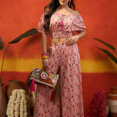 Stylum Women's Pink Animal Printed Cotton Co-Ord Set (CSPINKKALAM)