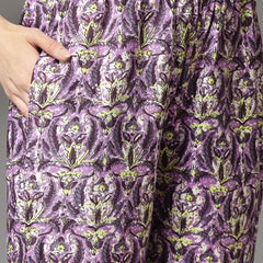 Stylum Women's Printed Rayon Co-Ord set (CSPURPLECHERRY)