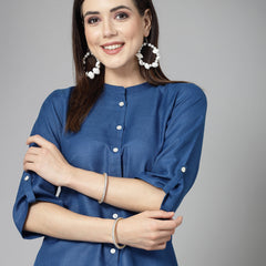 Stylum Women's Solid Cotton Blend Co-Ord Set (CSROYALVIRTUS)