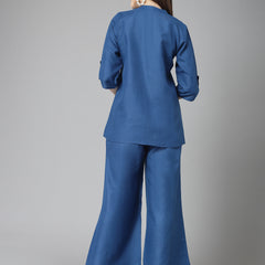 Stylum Women's Solid Cotton Blend Co-Ord Set (CSROYALVIRTUS)