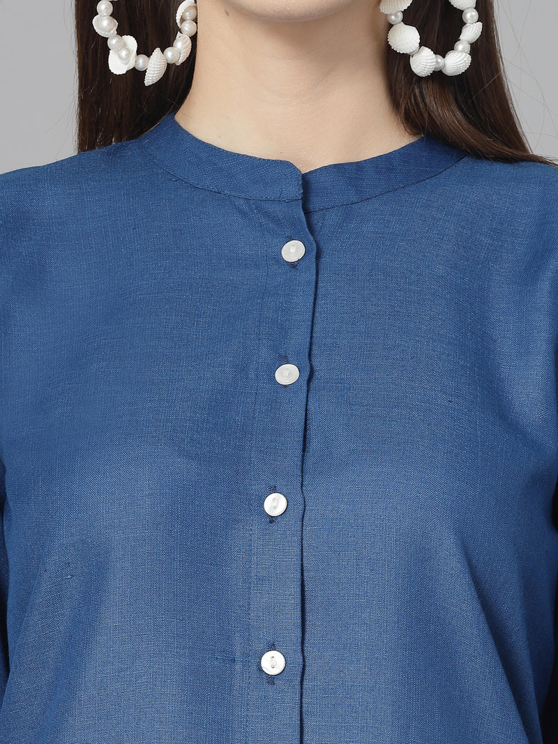 Stylum Women's Solid Cotton Blend Co-Ord Set (CSROYALVIRTUS)