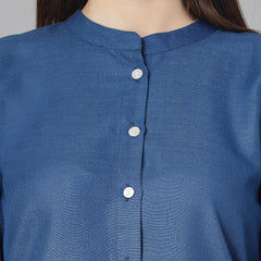 Stylum Women's Solid Cotton Blend Co-Ord Set (CSROYALVIRTUS)