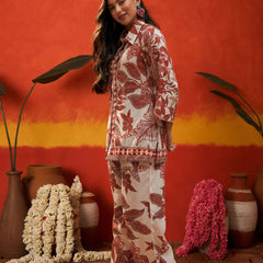 Stylum Women's Rust Tropical Printed Rayon Co-Ord Set (CSRUSTBUKHARA)