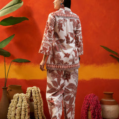Stylum Women's Rust Tropical Printed Rayon Co-Ord Set (CSRUSTBUKHARA)