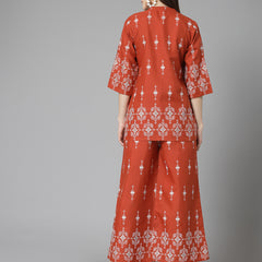 Stylum Women's Printed Cotton Blend Co-Ord Set (CSRUSTIC)