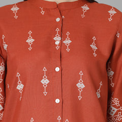 Stylum Women's Printed Cotton Blend Co-Ord Set (CSRUSTIC)