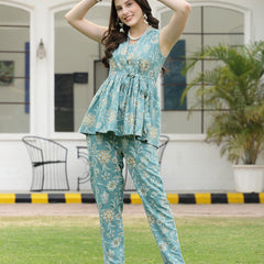 Stylum Women's Floral Printed Rayon Co-Ord Set (CSSALCONAQUA)