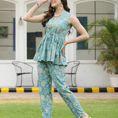 Stylum Women's Floral Printed Rayon Co-Ord Set (CSSALCONAQUA)