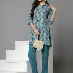 Printed Cotton Blend Co-Ord set
