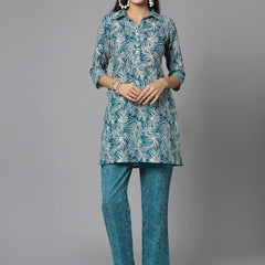 Printed Cotton Blend Co-Ord set