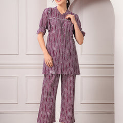 Stylum Women's Printed Rayon Co-Ord Set (CSVOILSABA)