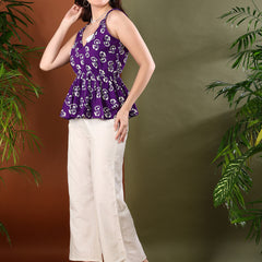 Stylum Women's Violet Floral Printed Rayon Co-Ord Set (CSVOILTOM)