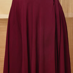 Stylum Women's Wine Solid & Embroidered Georgette Co-Ord Set (CSWINELOFT)