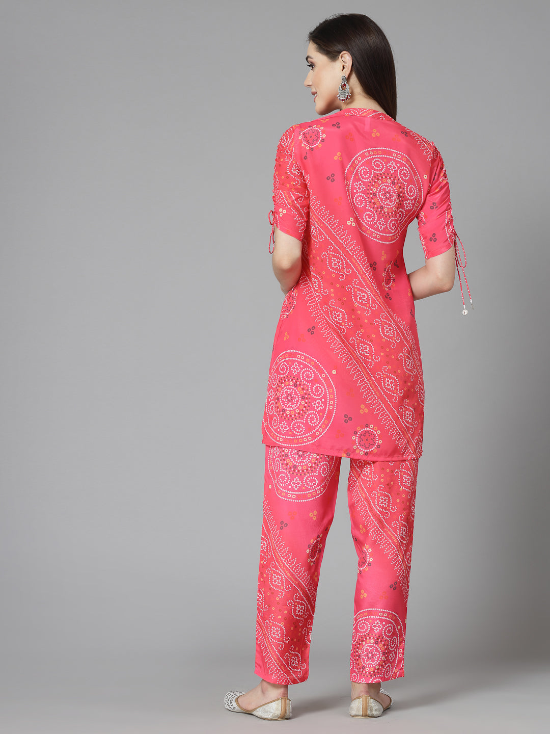 Bandhej Printed Satin Co-Ord Set