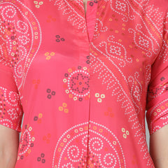 Stylum Women's Bandhej Printed Satin Co-Ord Set (CSZEENAT)
