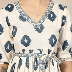 Stylum Women's Blue Boho Printed Rayon Dress (DRSBLUEBOHO)