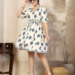 Stylum Women's Blue Boho Printed Rayon Dress (DRSBLUEBOHO)